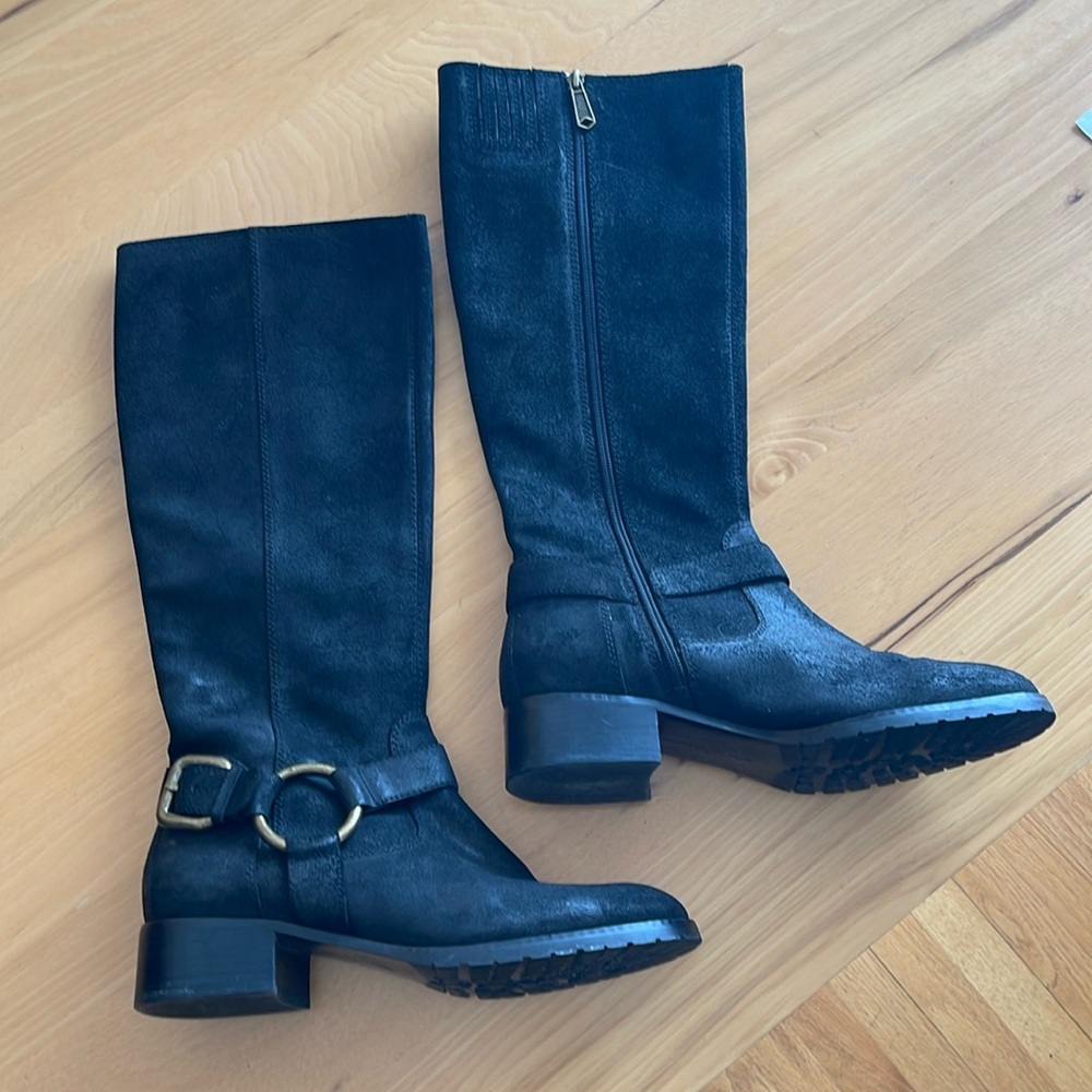 Donald Pliner Black Suede Boots